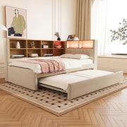 Divano letto - Xylo - 90x200 cm letto nascosto USB beige