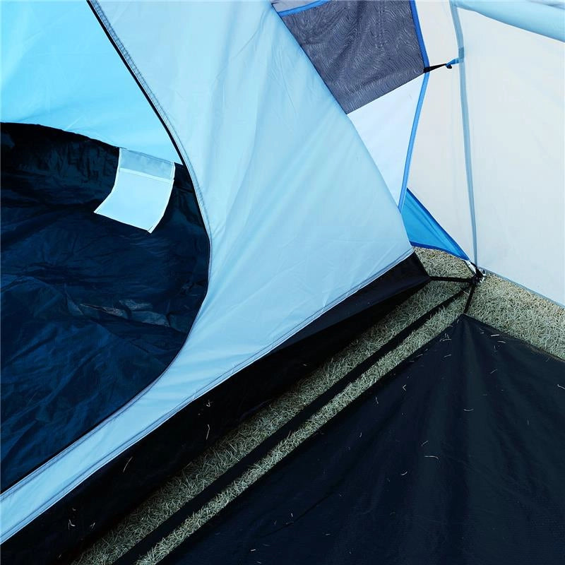 TENDA DA CAMPEGGIO PER 6 PERSONE 460×230×195CM COLORE AZZURRO E BIANCO