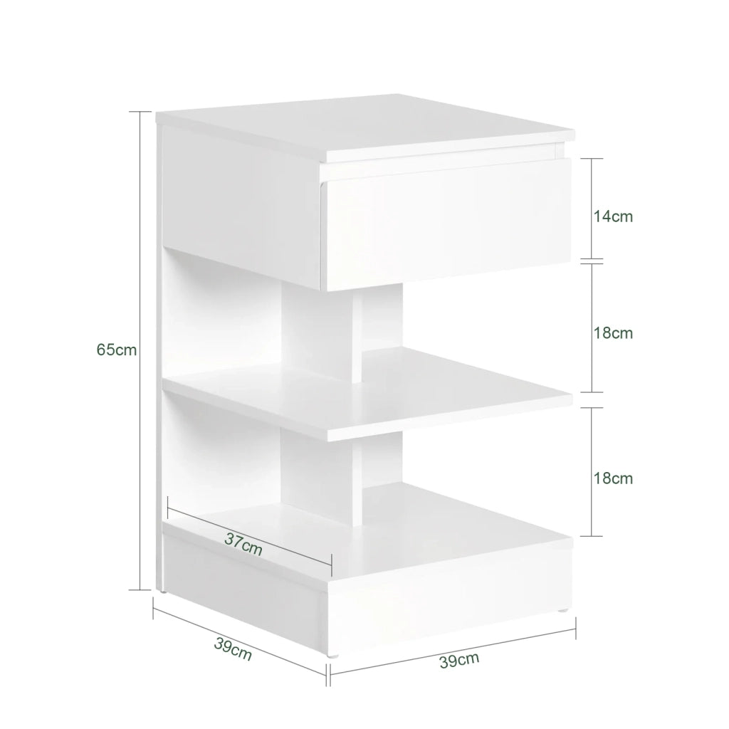 Tavolino da divano tavolino da soggiorno Comodini letto con cassetto Bianco FBT49-W