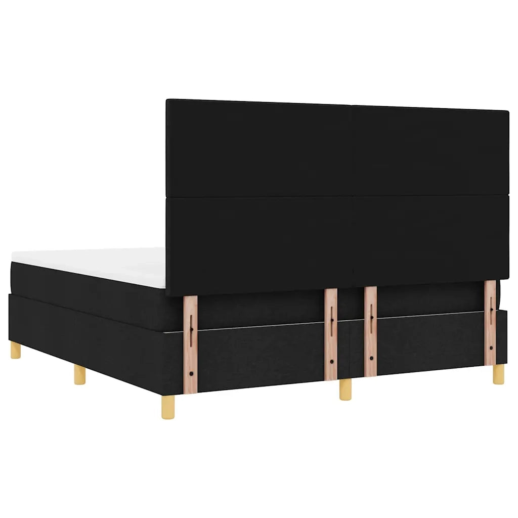 Letto a Sorgente LED con materasso Nero 180 x 200 cm Tessuto 3343119