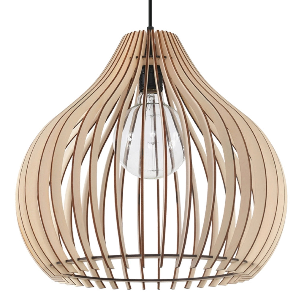 Lampada sospensione SERENO Pure Lume legno nero E27