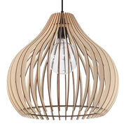 Lampada sospensione SERENO Pure Lume legno nero E27