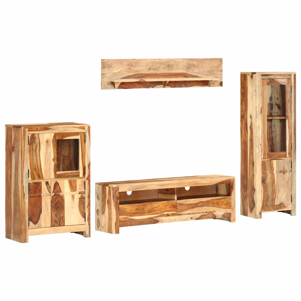 Set di Unità TV con cassetto Montaggio a parete Marrone legno 286380