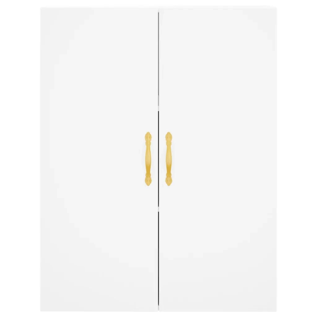 Set di 2 eleganti pensili da parete 69,5 x 34 x 90 cm ampio spazio contenitivo design senza tempo in legno composito bianco 02_0055348
