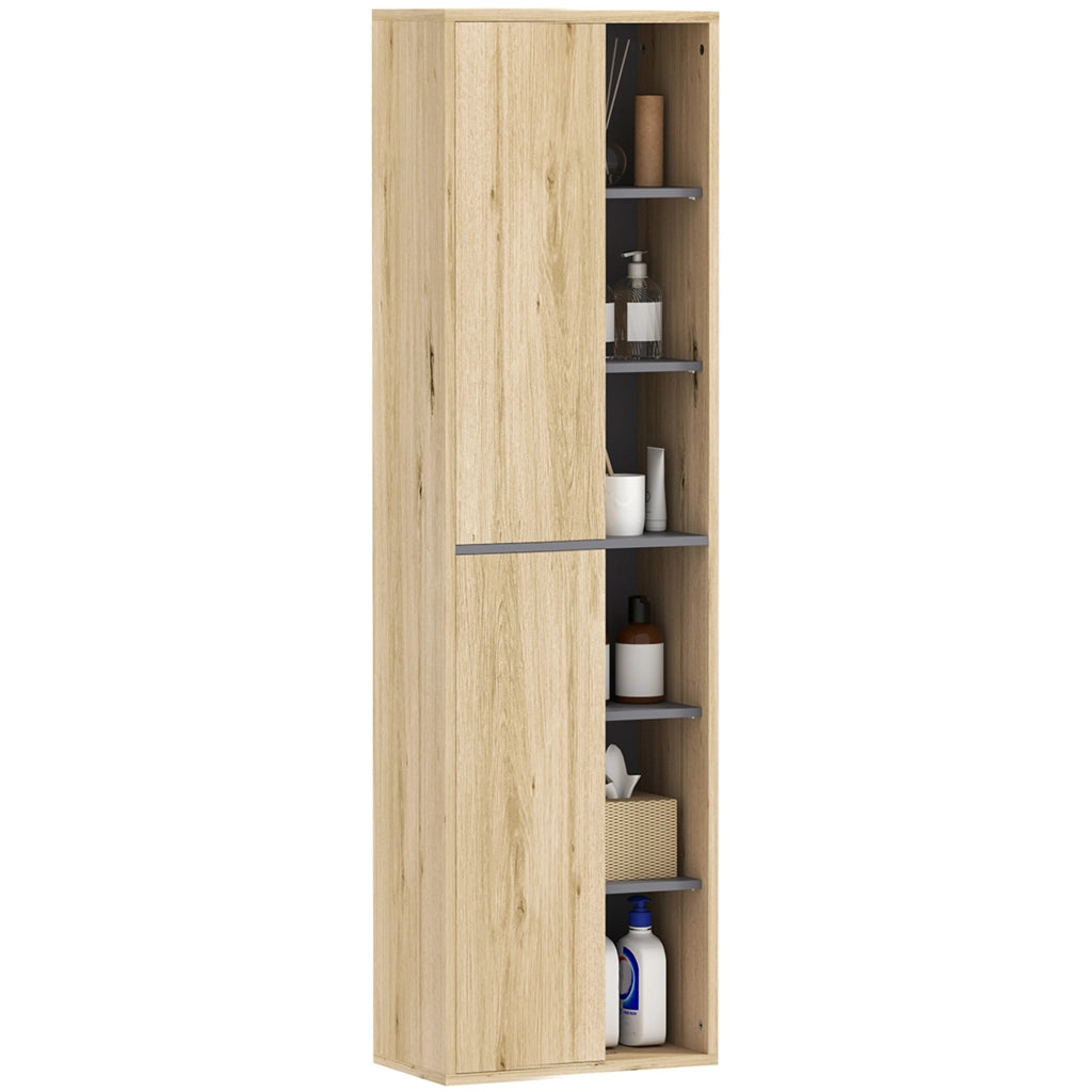 Colonna Bagno Sospesa ¨C Zephmum ¨C Legno Naturale 40x24x142 cm