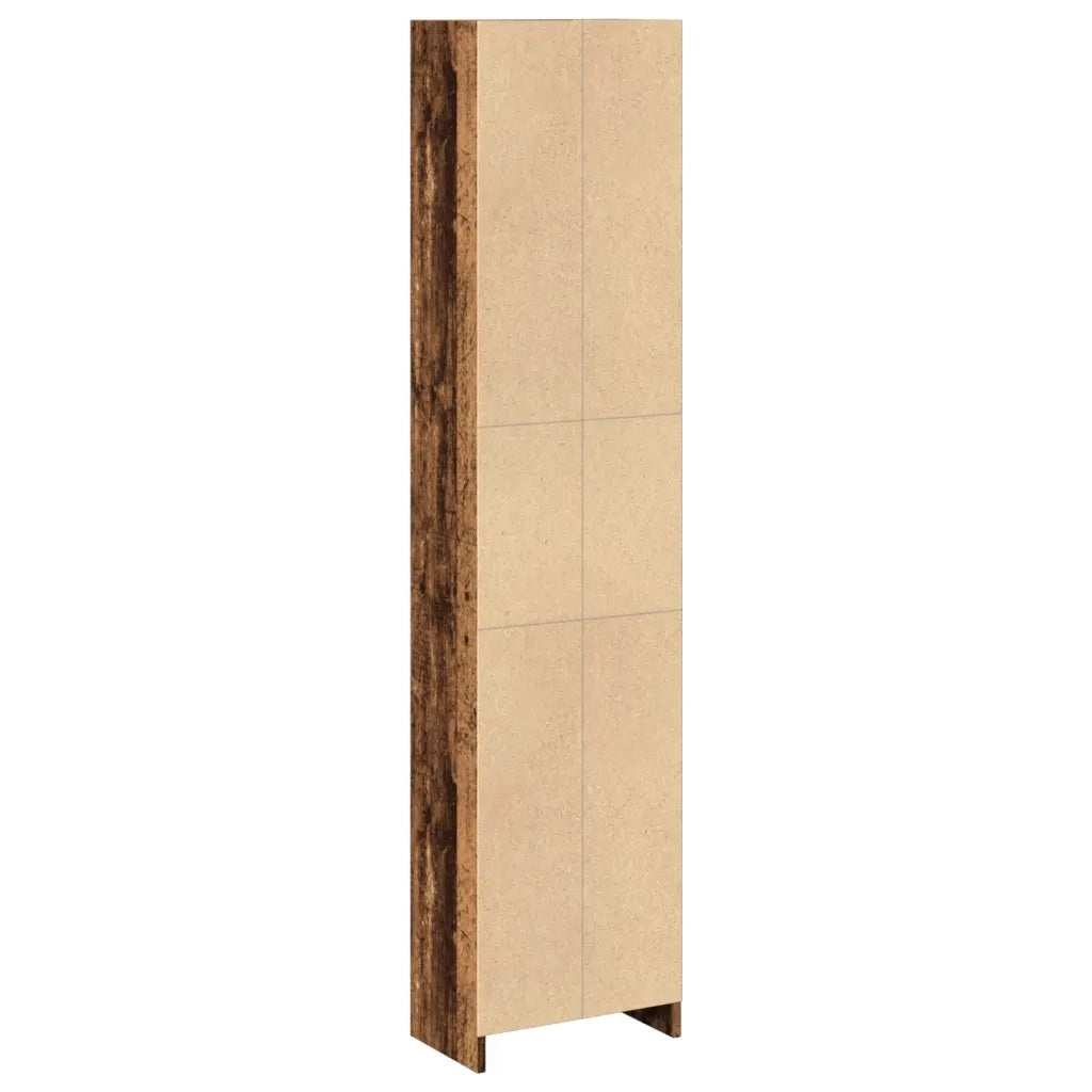 Libreria-Scaffale per Libri-Mobile di Stoccaggio Legno Antico 40x24x176 cm in Legno Multistrato