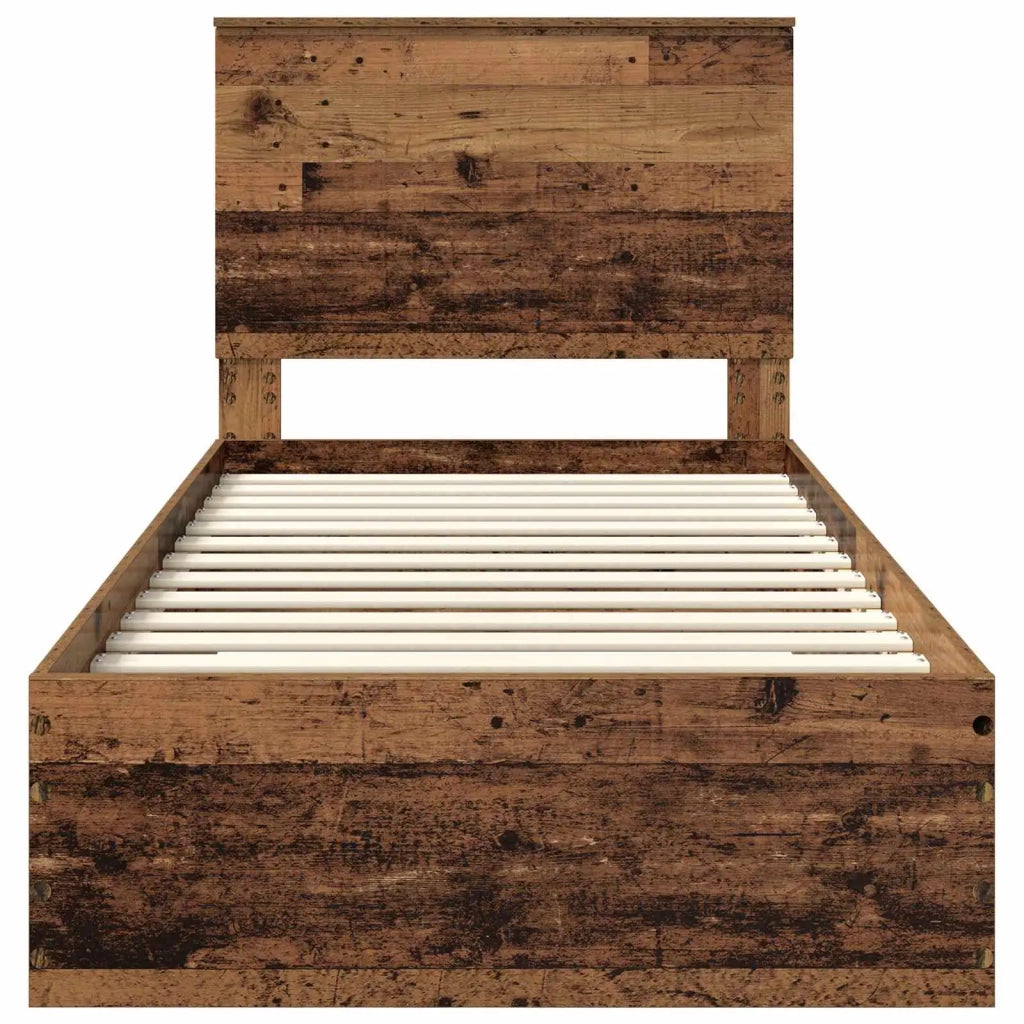 Struttura del letto Legno vecchio 90 x 200 cm Legno multistrato