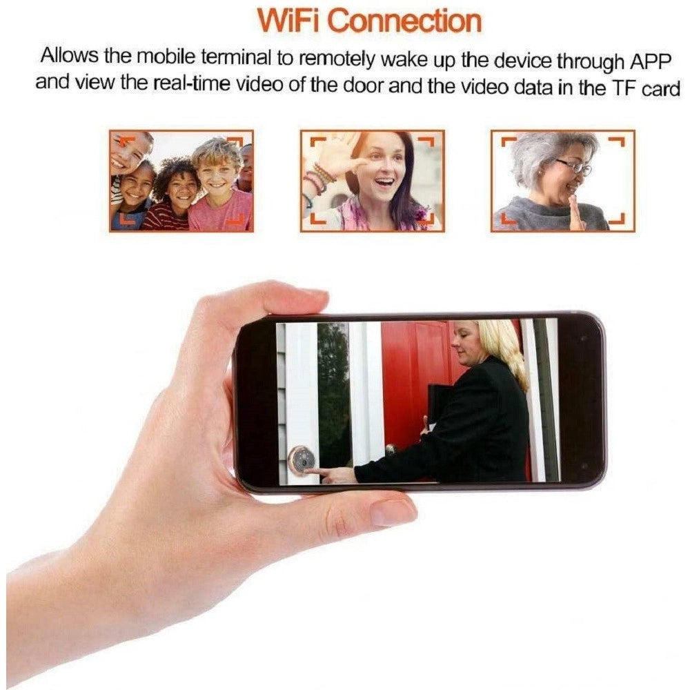 Trade Shop - Spioncino Elettronico Wifi Digitale Schermo 4.3'' Campanello Elettronico Cw432 -