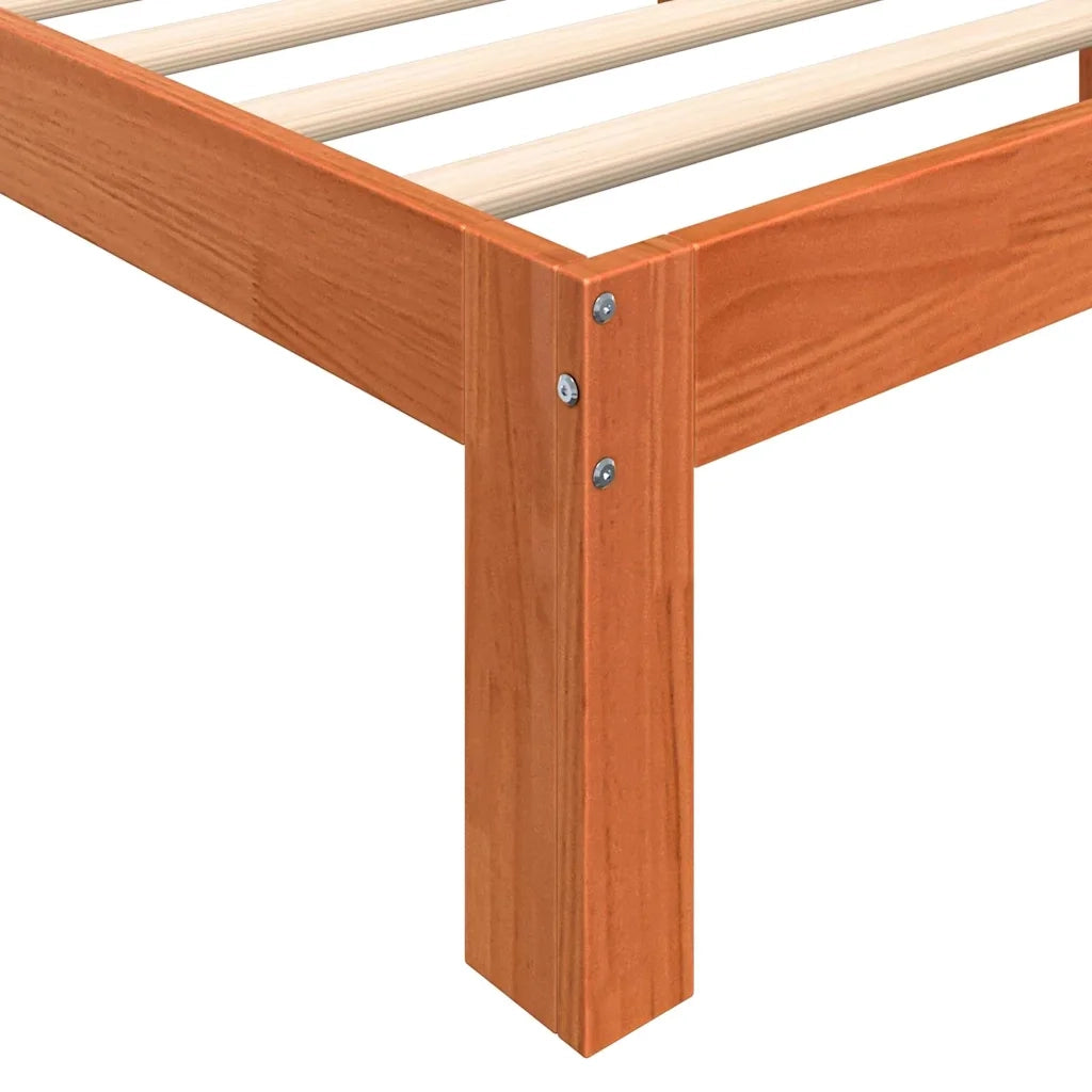 Struttura del letto Marrone cerato 203.5 x 205.5 x 69.5 cm 876946