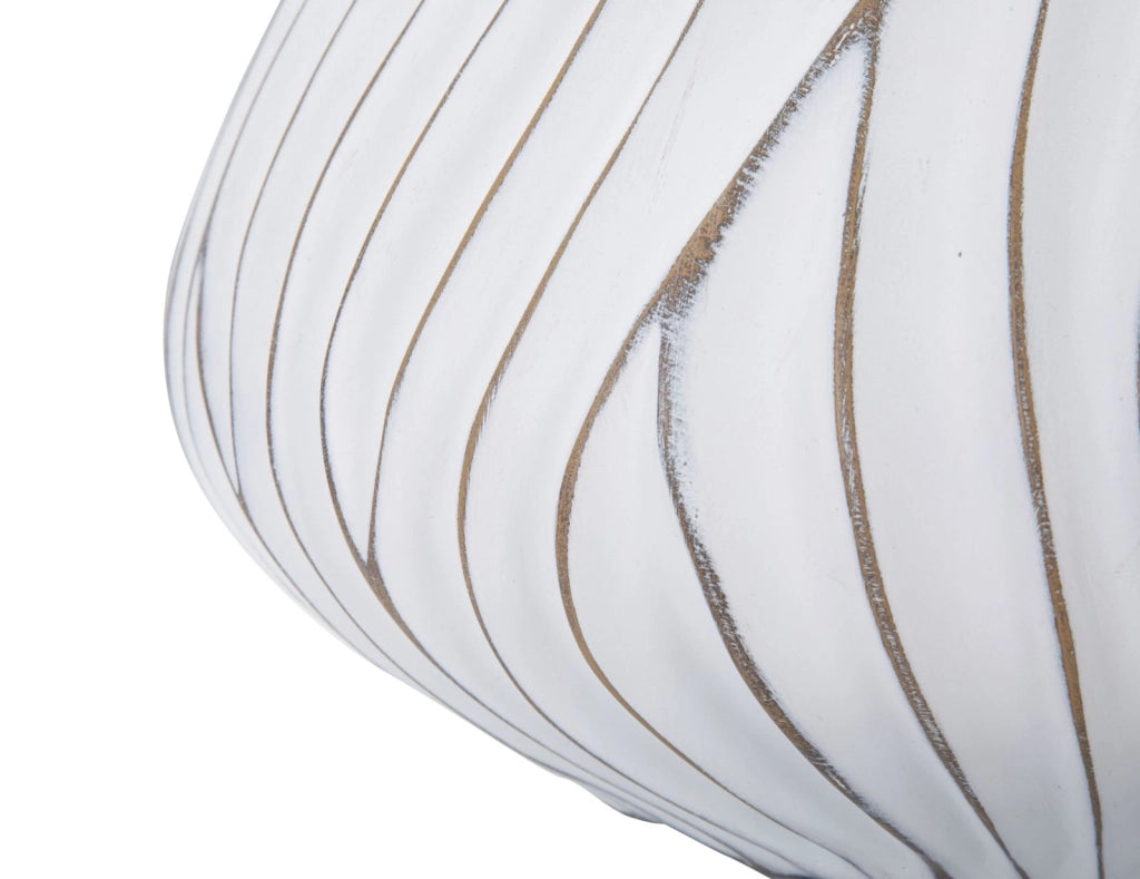 Vaso Gaspeau Honduras 40x20x40 cm in Poliresina Bianco