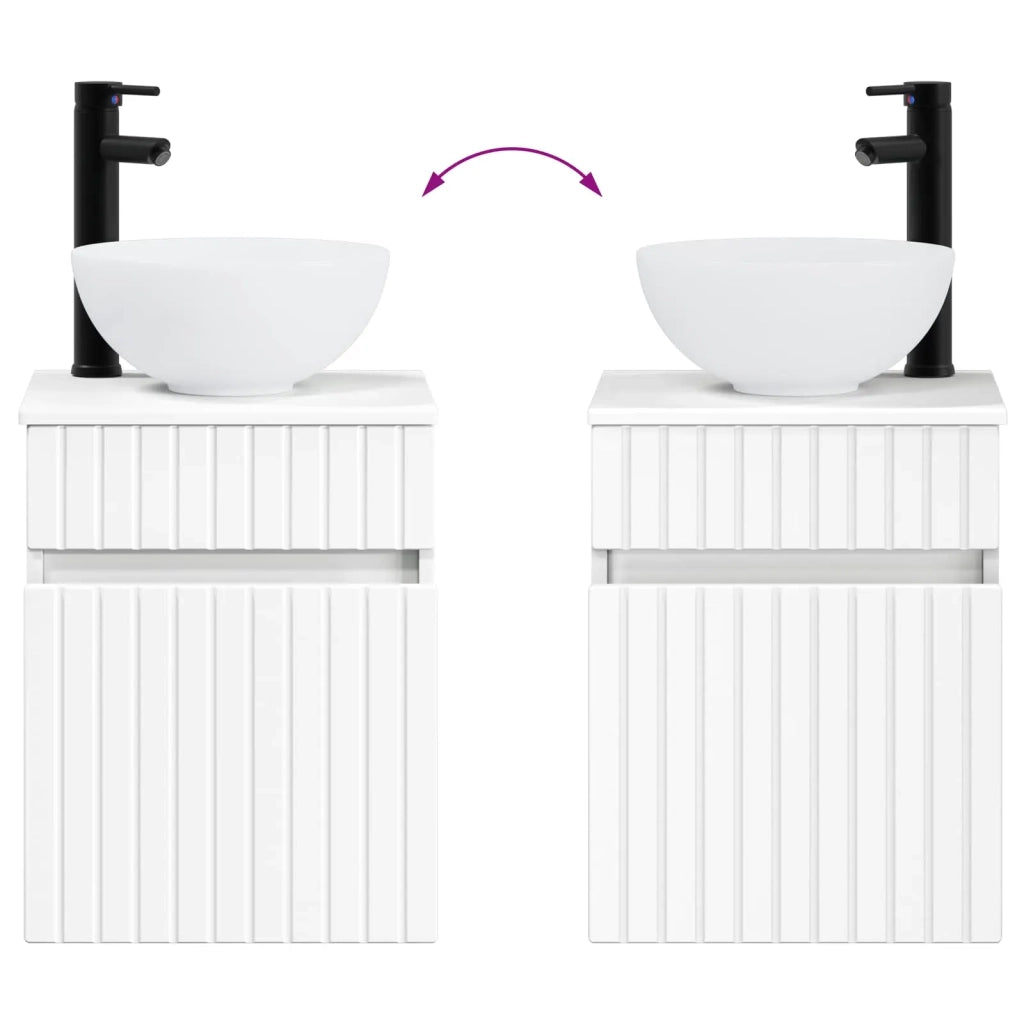 Mobile lavabo da parete Bianco 39 x 35 x 63 cm