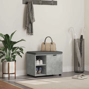 Panca per ingresso con cuscino-Sgabello-Panca da Corridoio Grigio cemento 60 x 38 x 46 cm 491906