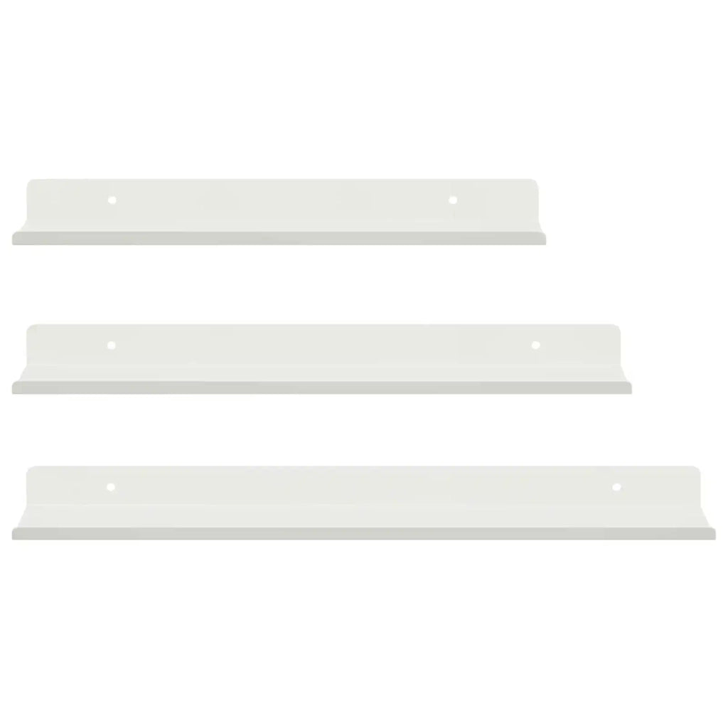 Mensola sospesa 3 pcs Bianco 40 x 9 x 2,5 cm Acciaio 8003935