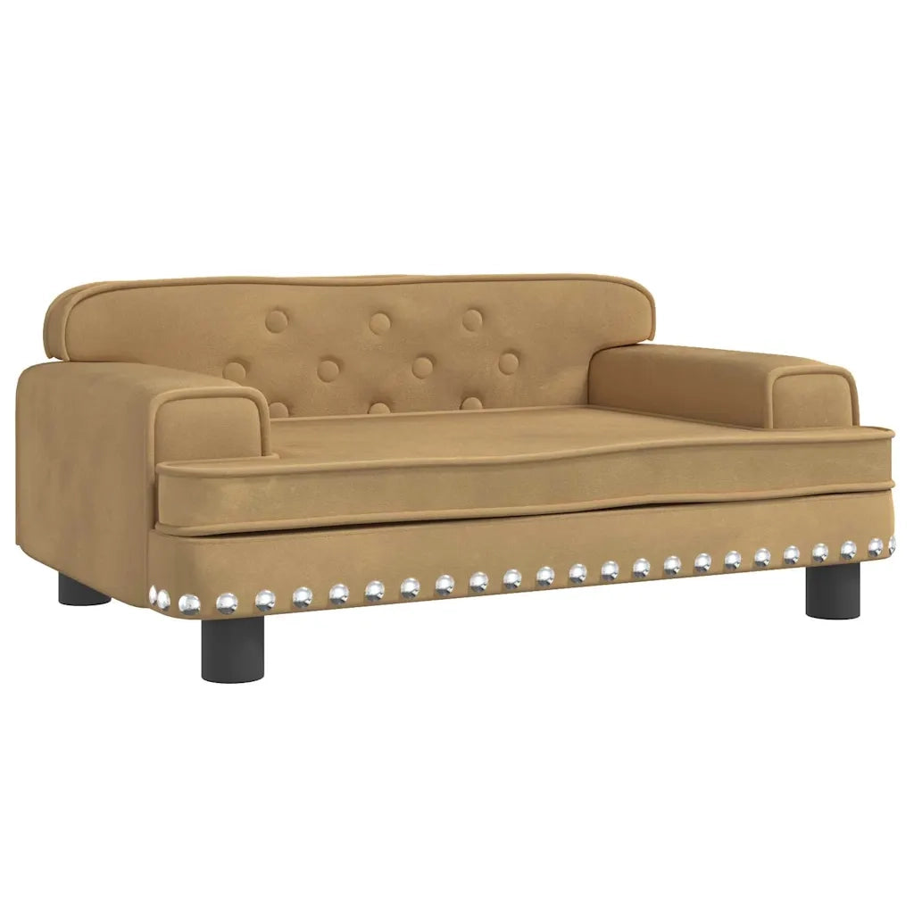 Lettino per Cani Marrone 70x45x30 cm in Velluto CFW8166605