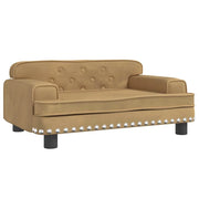 Lettino per Cani Marrone 70x45x30 cm in Velluto CFW8166605