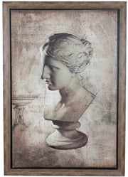 Biscottini Quadro in legno Dipinto anticato cornice L60xPR2xH90 cm Qualità Garantita