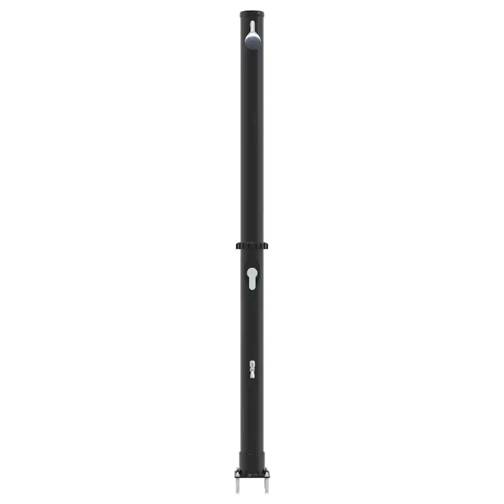 Doccia Solare da Esterno Nero 217 cm PVC e Alluminio CFW4111543