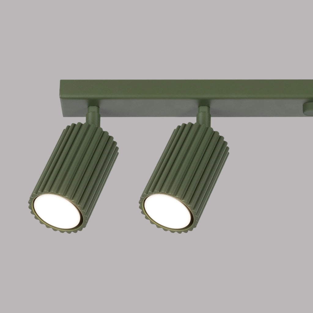 Plafoniera a barra GRAVIO verde oliva 117cm 6xGU10