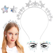 Accessorio per capelli con stelle brillanti - Fascia per capelli - Accessori per capelli per donne - Fascia per capelli festiva - Fasce per capelli manufatte a mano - Fascia per capelli comoda da indossare - Fascia per capelli accessoria