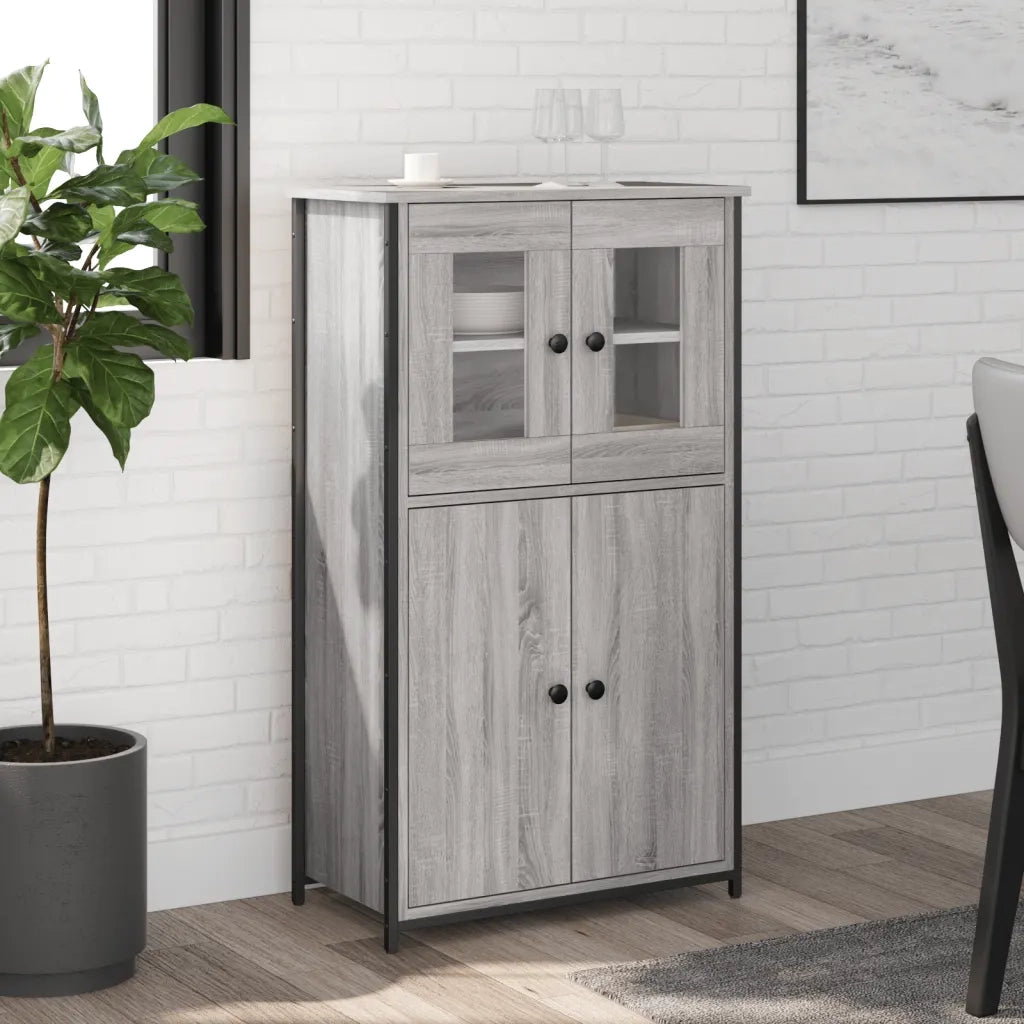 Credenza Grigio Sonoma 62x32x106,5 cm in Legno Multistratocod mxl 85951