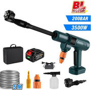 Pulitore di alta pressione - Pulitori di alta pressione - 6 in 1 - Accu - Sparatore ad alta pressione - Accessori pulitore di alta pressione - 200 bar