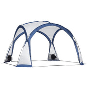 Tenda da campeggio a cupola 6-8 persone ¨C zephmum ¨C 4 porte in rete, tessuto Oxford, 350x350x230 cm, bianco e blu