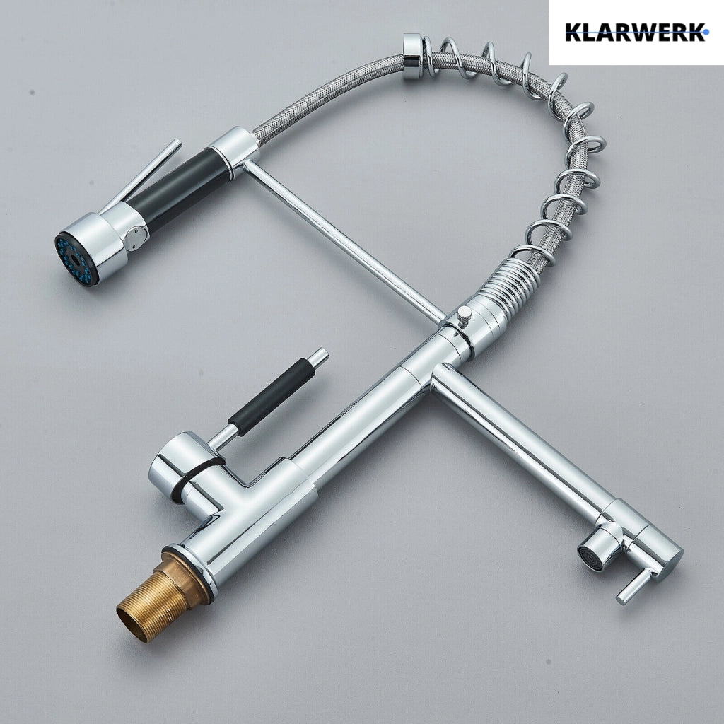 Bjorn | Rubinetto cucina Gastronomy chrome argent Due docce | Rubinetto cucina professionale acciaio inossidabile | Ristorante doppio lavello
