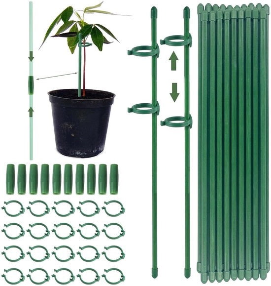 Sostegno per piante 20 pezzi - Sostegno per clima - Supporto per piante - Sostegno per pomodoro - Sostegno per courgette - Materiale in vetroresina duraturo - Supporto per piante multifunzione