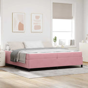 vidaXL Struttura del letto Rosa e bianco 200 x 200 cm Velluto