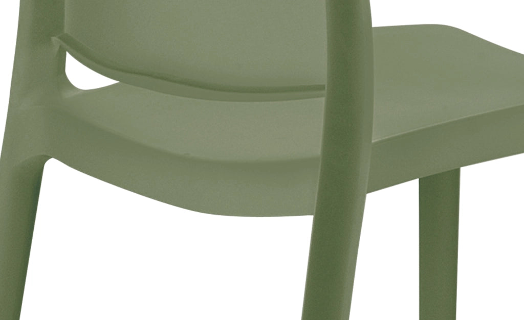 Sedia outdoor Maya impilabile oliva
