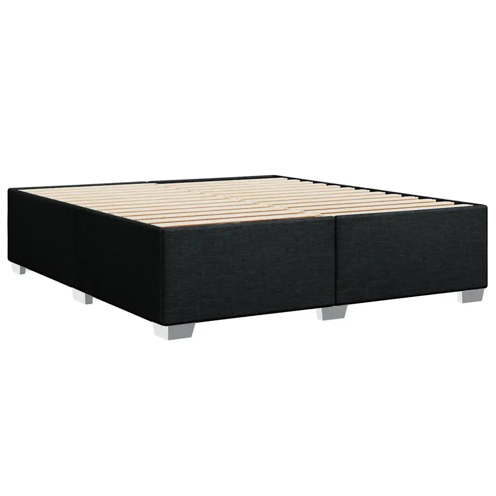 vidaXL Giroletto a Molle con Materasso Nero 180x200 cm in Tessuto