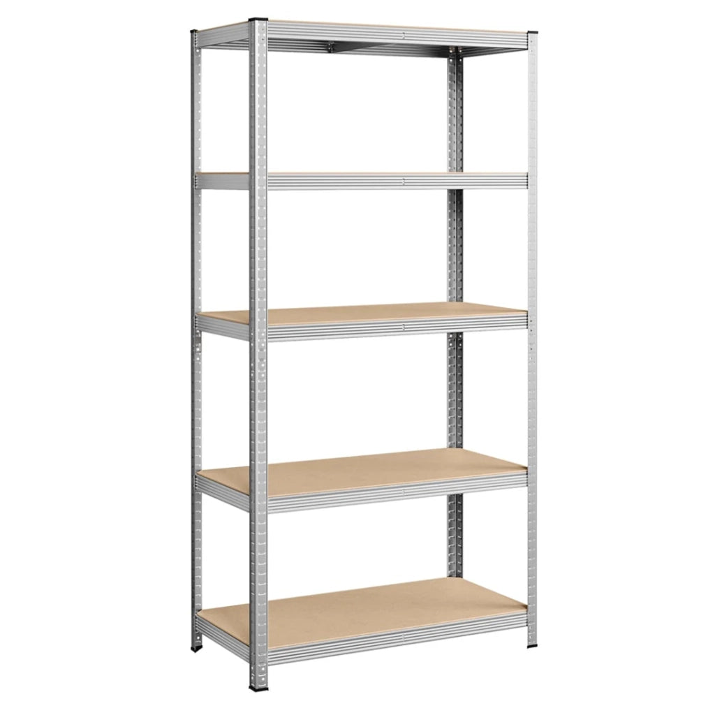 Scaffalatura metallica per carichi pesanti 200 x 100 x 50 cm 5 ripiani portata totale 875 kg (175 kg/ripiano) ripiani regolabili per garage/cantina nero 12_0005590