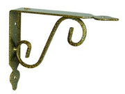 MENSOLE ORNAMENTALI BRACKETS EXTRA STRONG NERO/ORO- - mm.325x30x265h. (13x11) - 2 pezzi