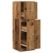 Mobiletto da farmacia multifunzionale contenitore 40 x 41 x 118 cm finitura vintage in legno composito legno invecchiato 02_0050644