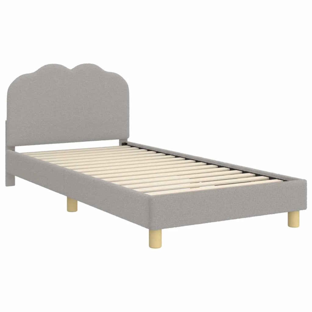 Struttura letto bambini con testata-Giroletto per bambini Grigio Chiaro 80 x 200 cm 253340