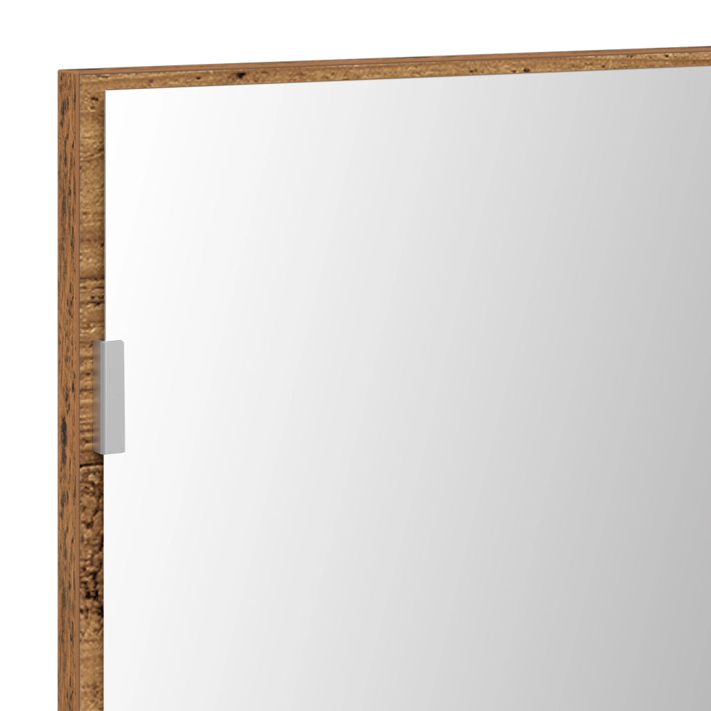 Mobiletto da Bagno  con Luci a LED in Legno Vecchio 80x37 cm