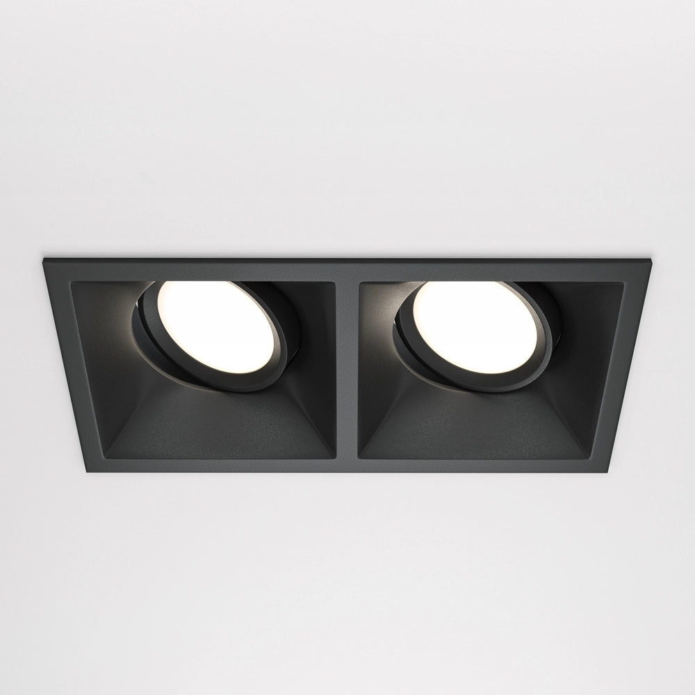 Faretto incasso soffitto Maytoni DOT rettangolare 2xGU10 nero