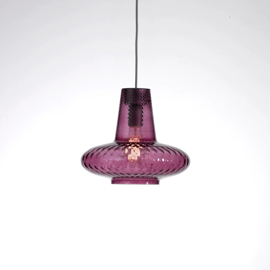 Giulietta sospensione ø.320x3150mm. 1xe27 70w hs-ip20-ver.grigio, vtr.ameti.