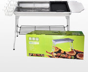 Griglia da Barbecue in Acciaio Portatile Opaca BBQ Carbone di Legno Giardino Campeggio ASH