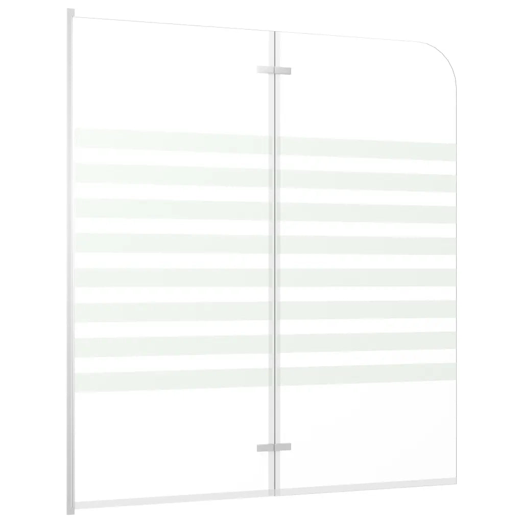Cabina da Bagno 120x140 cm in Vetro Temperato a Righe CFW7075214