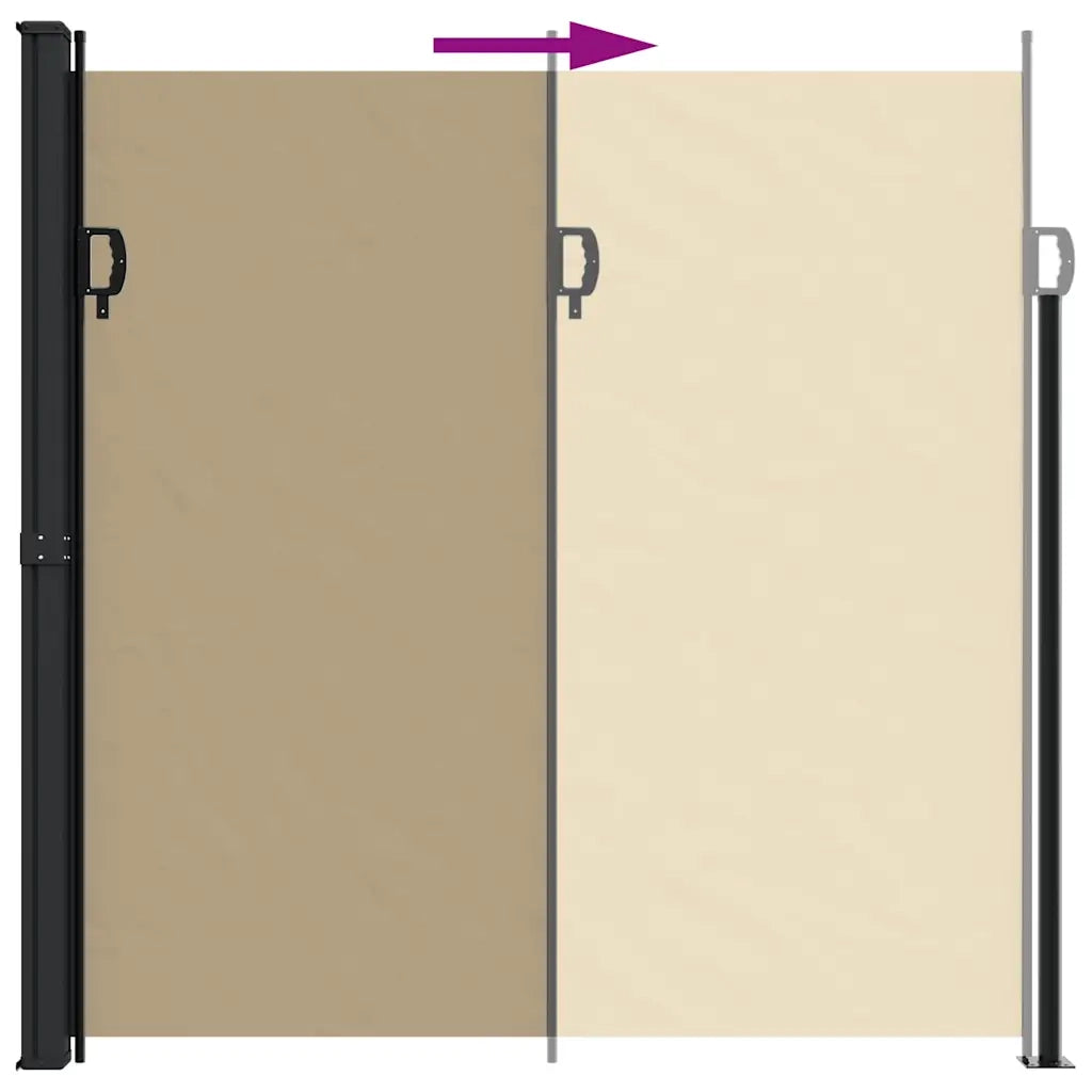 Tenda da Sole Laterale Retrattile-Tenda parasole per balcone per giardino Beige 200x500 cm