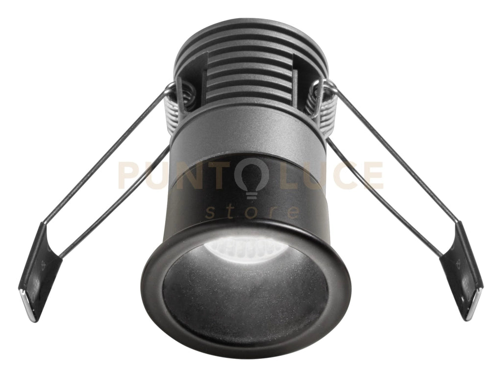 GFA1111C- FARETTO AD INCASSO OTTICA RIENTRATA A LED 3000K 400LM 5W D.4CM NERO