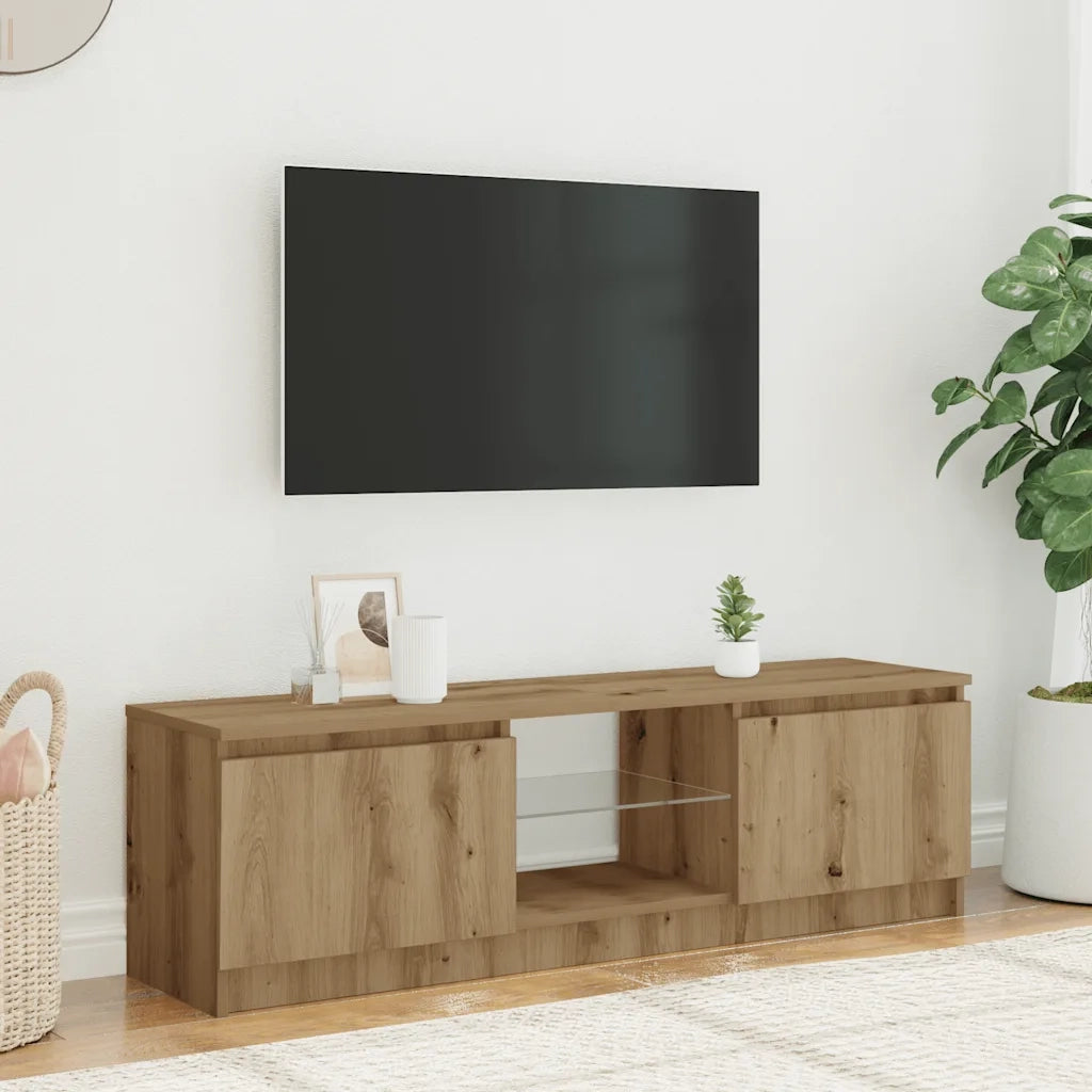Mobile Porta TV con LED Artigianale 120x30x36 cm Multistrato