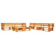 Set di mobili da giardino mobili da esterno set di mobili in pallet 6 pezzi legno marrone miele 02_0018467