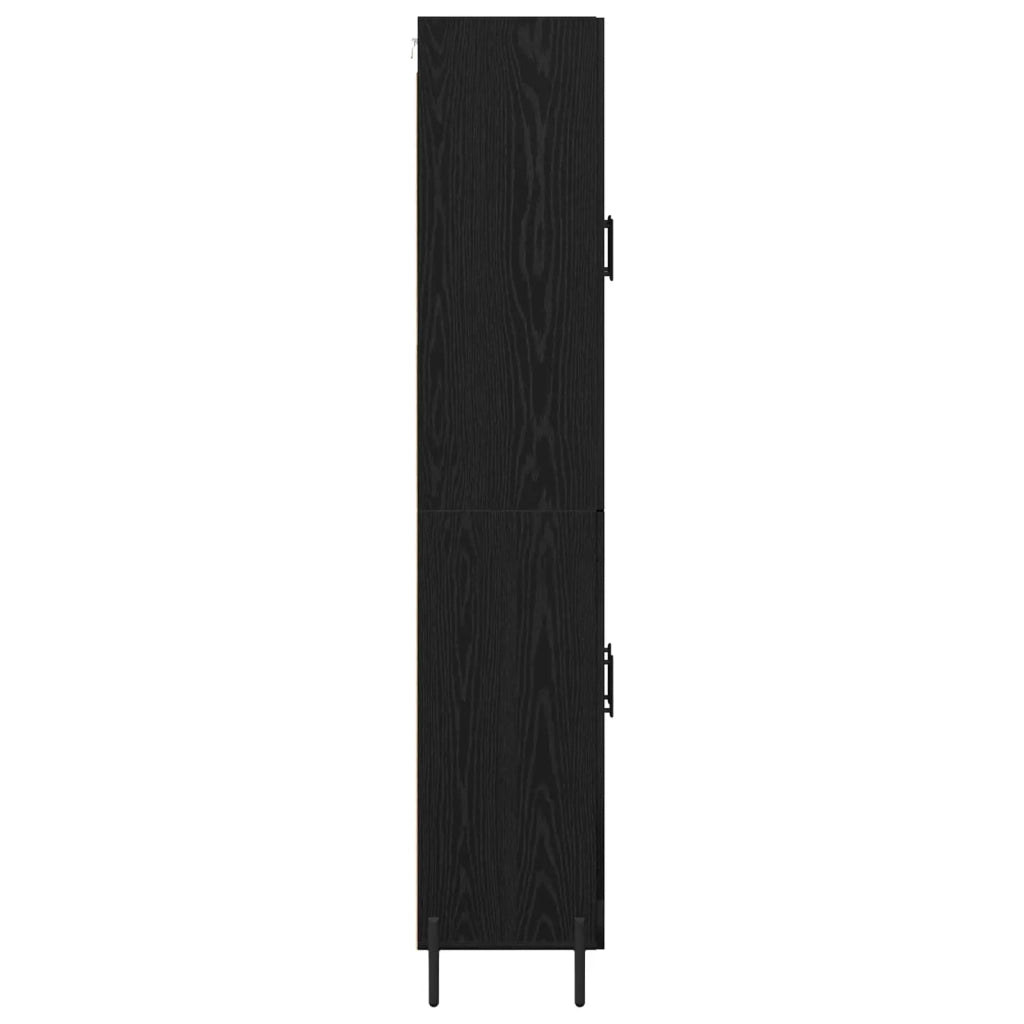 Credenza Rovere Nero 69,5 x 34 x 180 cm Legno multistrato 3416204