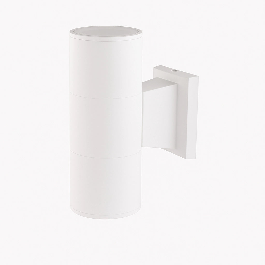 Applique da Esterno IP65 in Alluminio per Lampadina GU10 (non incluse) – Doppio Fascio di Luce Up & Down – Design Moderno da Parete per Giardino, Terrazzo, Balcone Color: Bianco
