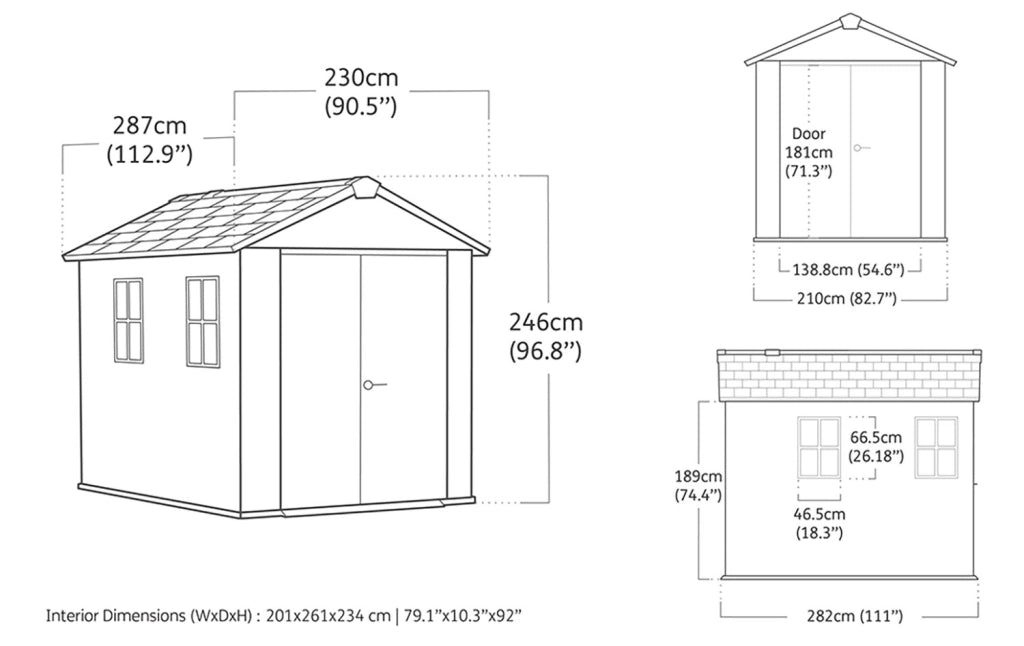 Casetta Box da Giardino Keter Apex 759/975 in Resina Effetto Legno Noce