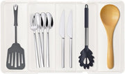 Organizzatore di utensili per cassetto, 27 cm - 41 cm, cassetto organizzatore espandibile, utensili da cucina per cassetto, organizzatore di utensili per cassetto per cucchiai, forchette, cucchiai, cucchiai da cucina