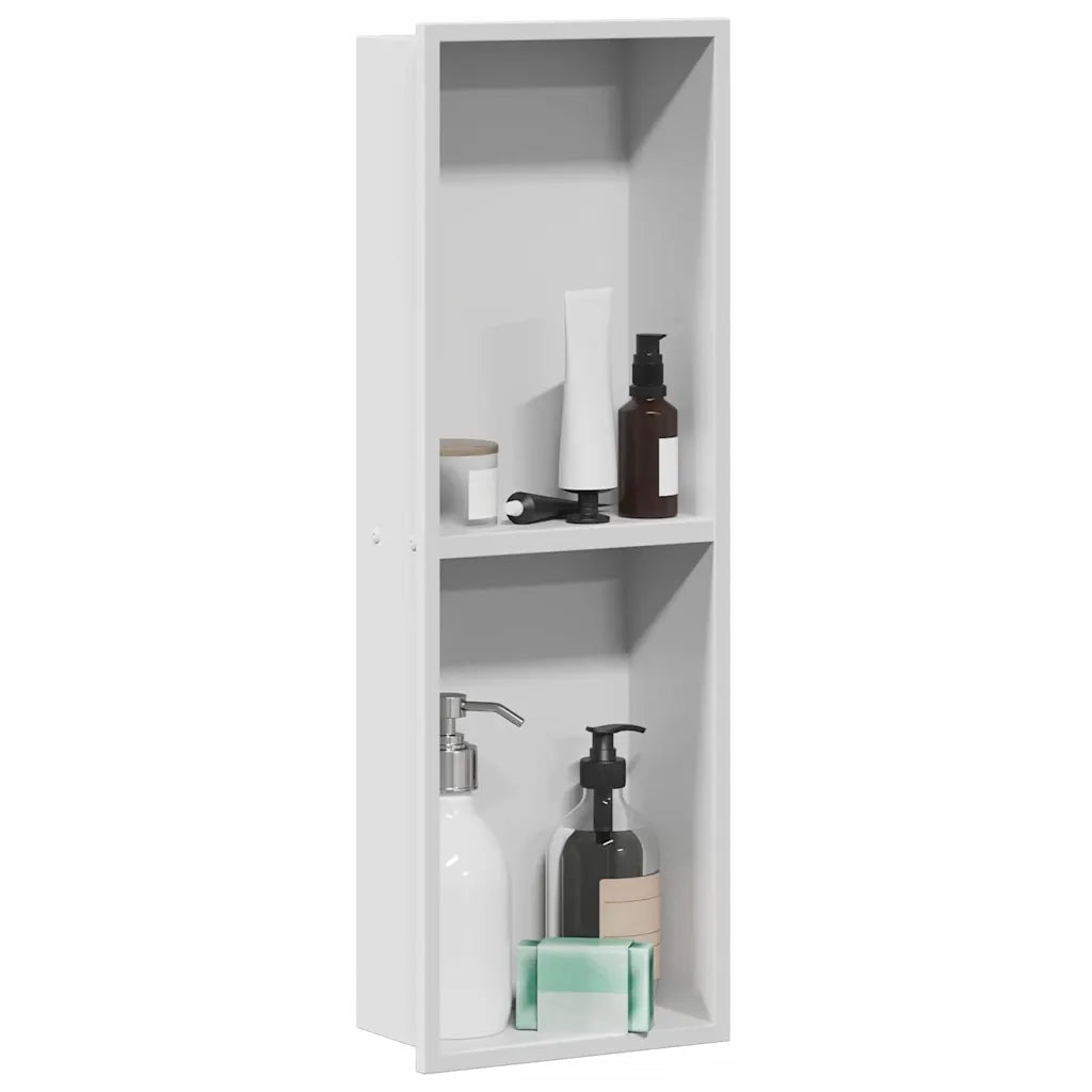 Nicchia per doccia Bianco 60 x 20 x 9,5 cm Acciaio inossidabile CFW1504801