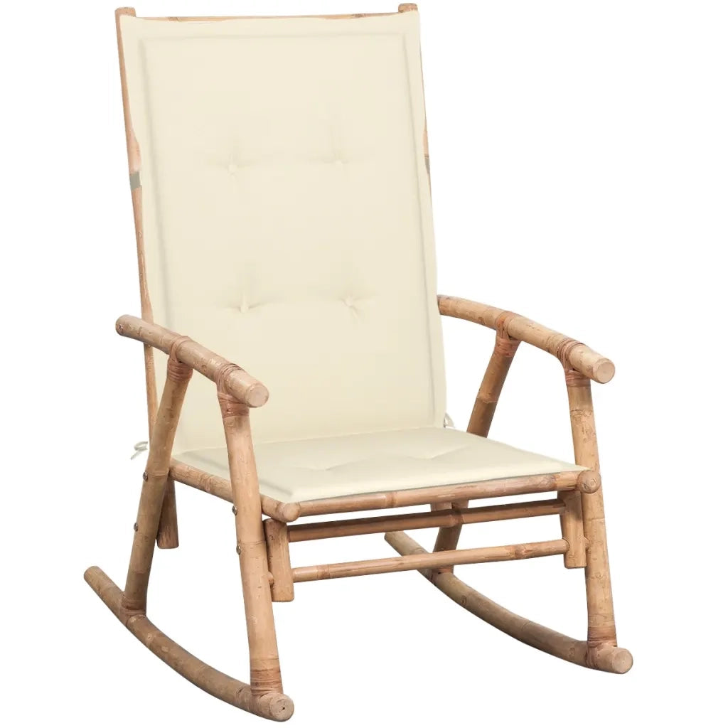 Sedia a Dondolo con Cuscino in BambÃ¹ cod mxl 48298